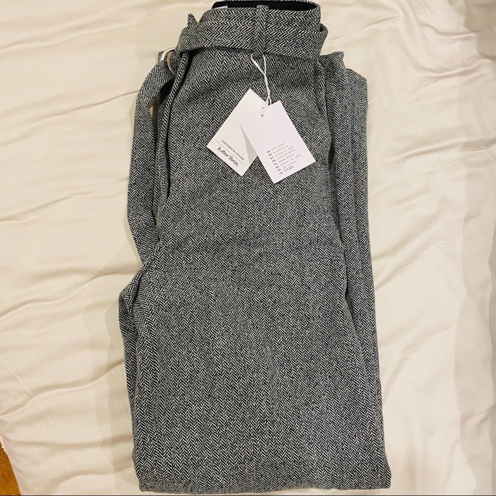 &Other Stories Duo D-ring Herringbone Wool Pants - Picture 6 of 8